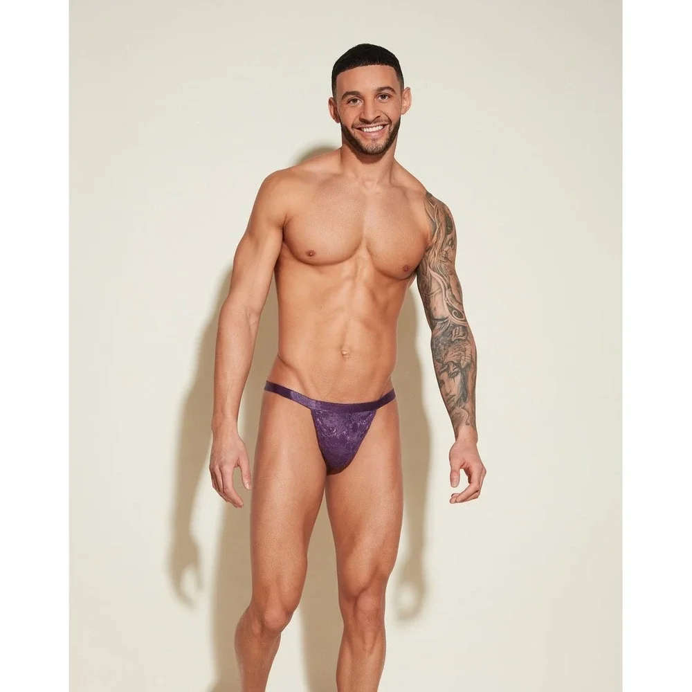 Cosabella Never Say Never Comfort Micro Brief Purple Lace Men's Underwear NWT L